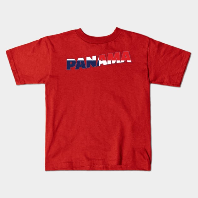 Panama Vintage style retro souvenir Kids T-Shirt by DesignerPropo